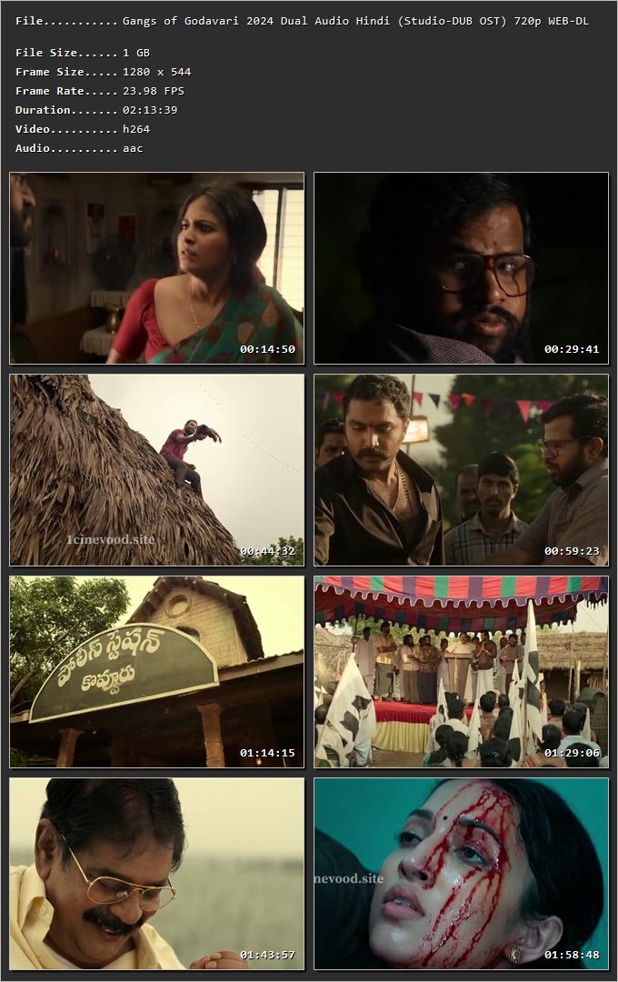 Gangs of Godavari 2024 Hindi (Studio-Dub OST) Dual Audio HDRip 1080p – 720p – 480p